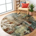 thumbnail image 3 of Moynesa 6'Round Modern Abstract Round Rug,Red Kitchen Rugs Soft Bedroom Circle Rugs Washable Living Room Mat, Contemporary Large Indoor Office Carpet for Mudroom Kitchen Apartment Basement, 3 of 7