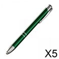 thumbnail image 1 of 5 Bolígrafos De Punta Redonda De 1,0 Mm, Bolígrafo De Escritura Suave Para Reuniones, Toma De Notas, Negocios, Color Verde, 1 of 8