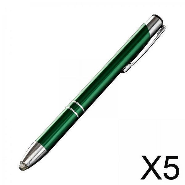 5 Bolígrafos De Punta Redonda De 1,0 Mm, Bolígrafo De Escritura Suave Para Reuniones, Toma De Notas, Negocios, Color Verde