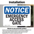 thumbnail image 3 of (2 Pack) Emergency Access Gate OSHA Notice Sign 7 Inch X 5 Inch Vinyl Label Decal Sticker Weather Resistant, UV Protected for Workplace, Business, and Construction Site, Made in the USA, 3 of 7