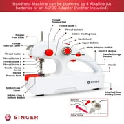 SINGER Stitch Quick Plus Cordless Handheld Portable Mending Machine for Sewing Repairs, Two Thread