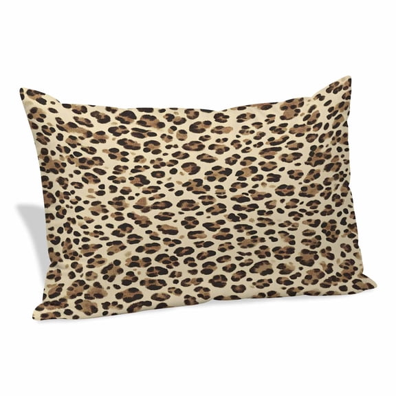 Leopard Pillow Covers King, Rustic Brown Animals Art Modern Soft Brushed Microfiber Breathable Throw Pillow Covers, Decorative Pillowcase with Zipper for Couch Sofa Bedroom Living Room 20"x36"