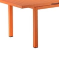 thumbnail image 4 of Benjara Meta 95" Extendable Dining Table- Orange Aluminum Frame- Plank Top, 4 of 10
