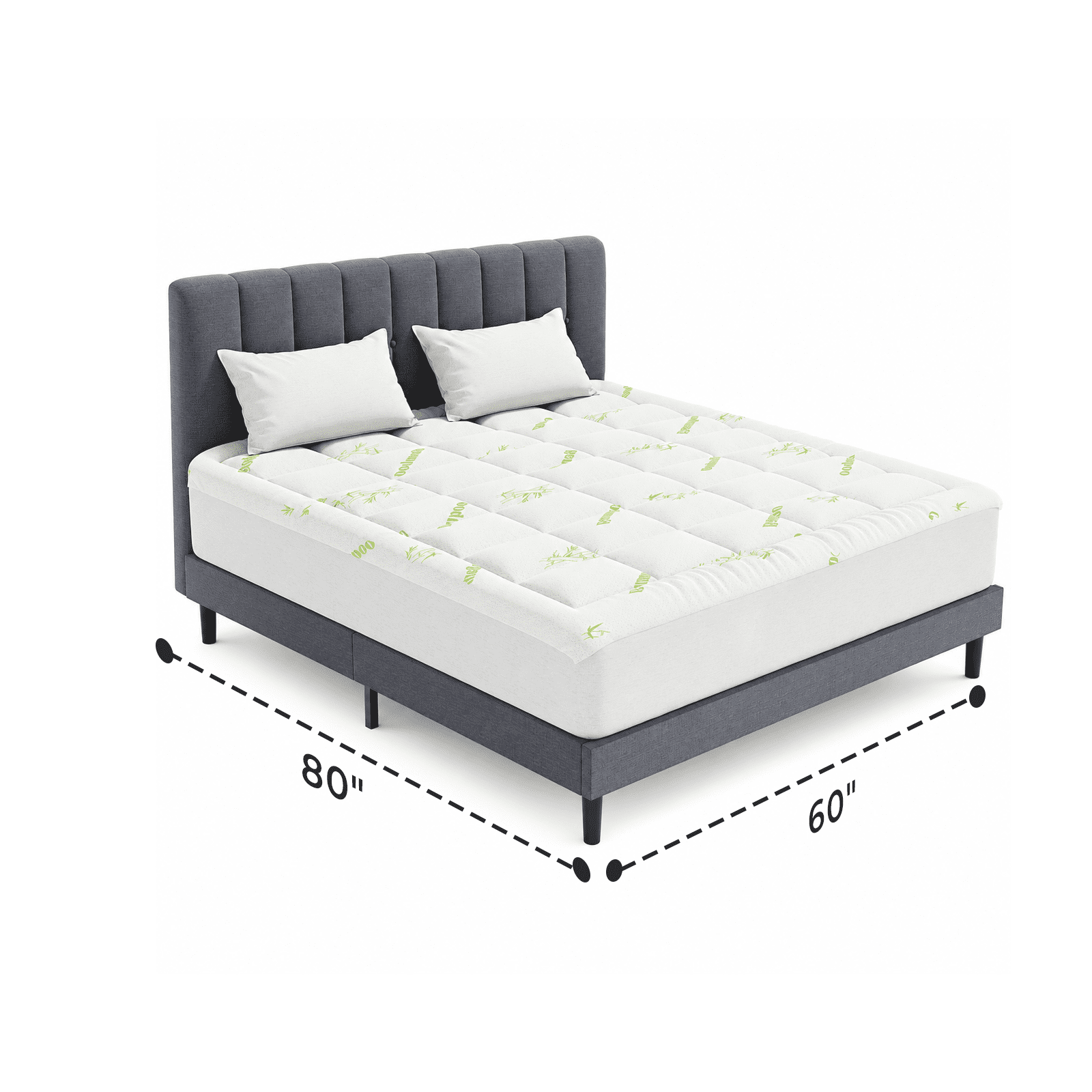 Alvantor Mattress Protector, Breathable Mattress Cover Twin/Full/Queen/King Size Bed, Cooling 3D Air Fabric Bed Pad Cover, Deep Pocket 8"-21"
