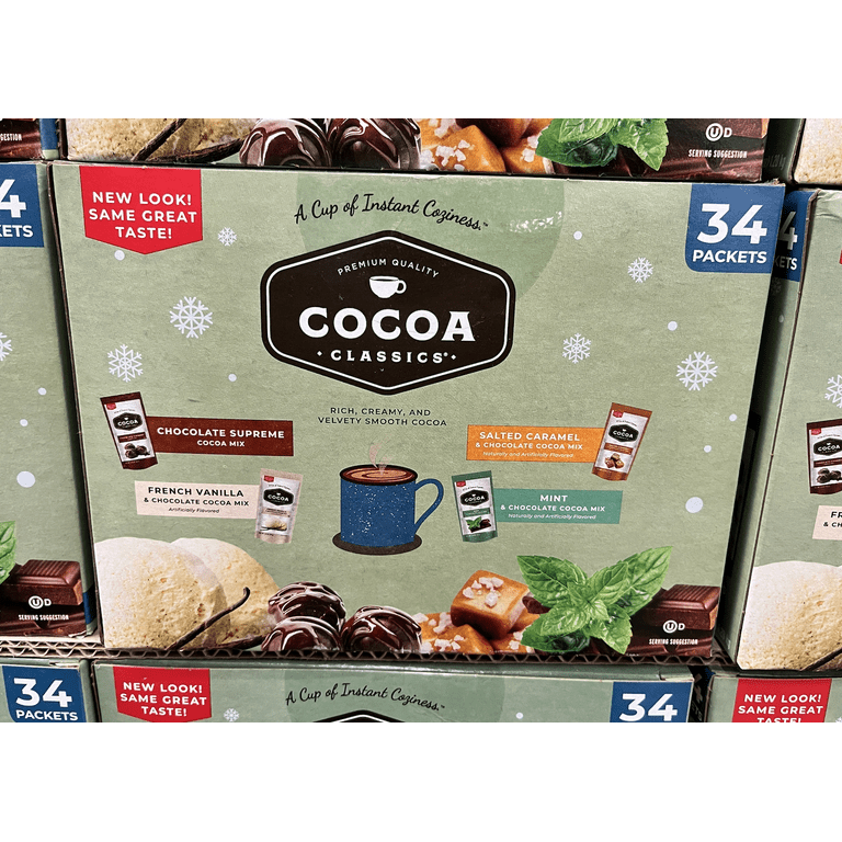 Cocoa Classics Hot Chocolate Mix, 34 Count Variety Pack, Flavored