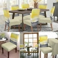 thumbnail image 3 of Abstract Yellow Grey Dining Chair Cover Set of 4,Contemporary Graffiti Painting Art Stretch Chair Protectors Slipcover,Spandex Kitchen Chair Seat Back Cushion Slip Cover for Dining Room,Party,Hotel, 3 of 6