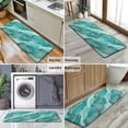 thumbnail image 6 of Teal Gold Marble Pattern Kitchen Rug Mat,Kitchen Runner Rugs Non Skid Washable,Decorative Kitchen Floor Mats for Kitchen,Sink,Laundry,17"x47.2", 6 of 7