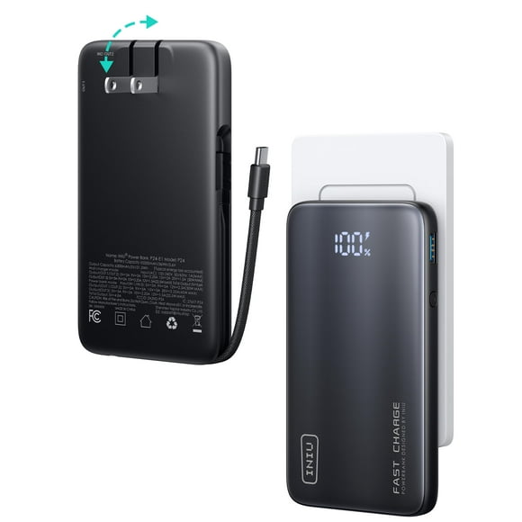Cargador rápido Power Bank INIU P24 de 10000 mAh y 45 W USB-C