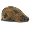 thumbnail image 3 of Stylish Men's British Retro Plaid Beret for Spring and Fall Ideal for Sun, 3 of 3