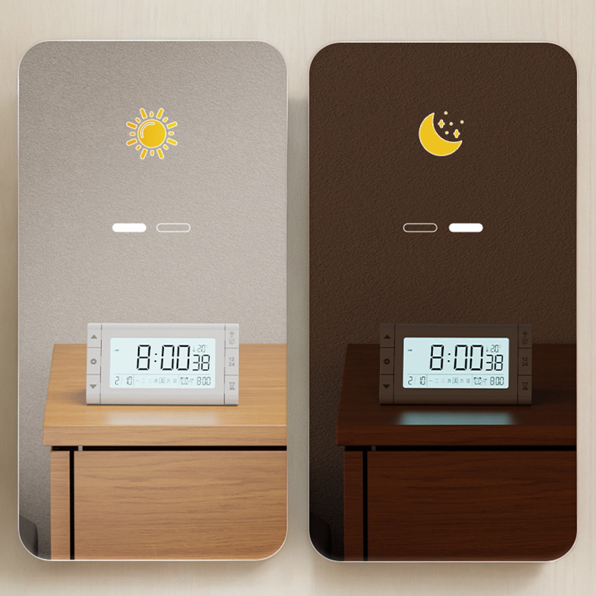 Unique Bargains Digital Alarm Clock for Bedroom Pink 4.9"L x 3.0"W x 2.6"H