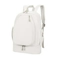 thumbnail image 4 of Mochila de tenis, mochila para portátil, con capacidad para 3 raquetas y compartimento para zapatos. beige, 4 of 8