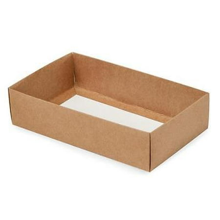 1 Row Base - 1 Unit Kraft Macaron Cookie Box Base Double Row 5 x 8-1/4 x 2