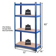 thumbnail image 2 of Gymax Adjustable 32''x63'' Heavy Duty 4 Level Garage Tool Shelf Storage 1600lb Capacity, 2 of 10