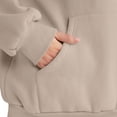 thumbnail image 3 of Nokdvo 2 Piece Sets for Women Winter Lounge Hoodie Oversized Hooded Sweatshirts Jogging Sweatpant Fashion Sweatsuits Set Beige M, 3 of 5