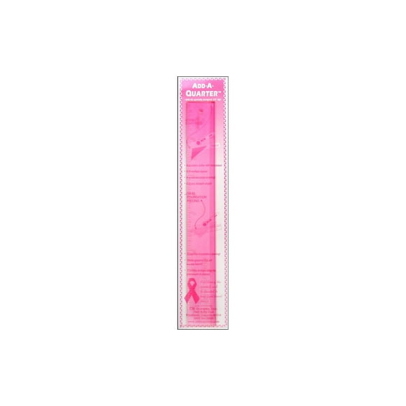 Cm Designs Ruler 12" Add-A-Quarter Pink