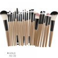 thumbnail image 3 of 24 Pcs Professional Eye Makeup Cosmetics Brush Set with Premium Wooden Handles for Eyeliner, Eye Shadow, Eye Brow, Foundation, Powder Liquid Cream Blending Brush, 3 of 12