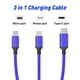 thumbnail image 2 of Cable USB Múltiple, Cable de Carga Universal de Nylon 3 en 1, iPhone, Micro USB, Tipo C, para Android Azul 1,2 m JM, 2 of 4