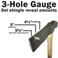 thumbnail image 2 of Shingling Roofing Hatchet with Milled Striking Face, Three-Position Exposure Gauge for , Nail Slot, and Hickory Wood Handle, 2 of 4