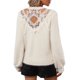 thumbnail image 1 of Gibobby Suéter térmico de manga larga para mujer Suéter de punto con estampado floral para mujer con escote Rojoondo, manga larga y estilo de suéter para otoño/invierno (Blanco, XL), 1 of 5