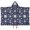 Geometric Flower Blue Pattern, variant on Geometric Diamond Red Pattern Hooded Bath Towel Wrap for Teens Ages 3 To 12, Soft Lightweight Quick Dry Microfiber Bath Beach Pool, 50"x30"