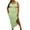 Green, variant on gakvbuo Plus Size Dress For Women Wedding Guest Women's Summer Fashion Large Size Solid Color U-Neck Sleeveless Pleated Stretch Slit Dress