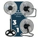 thumbnail image 1 of Ventilador de pedestal pared piso turbo fan 3 en 1 silencioso con oscilación estructura de metal reforzado bv-12 Beckon Beckon oscila metal reforzado 41cm, 1 of 8