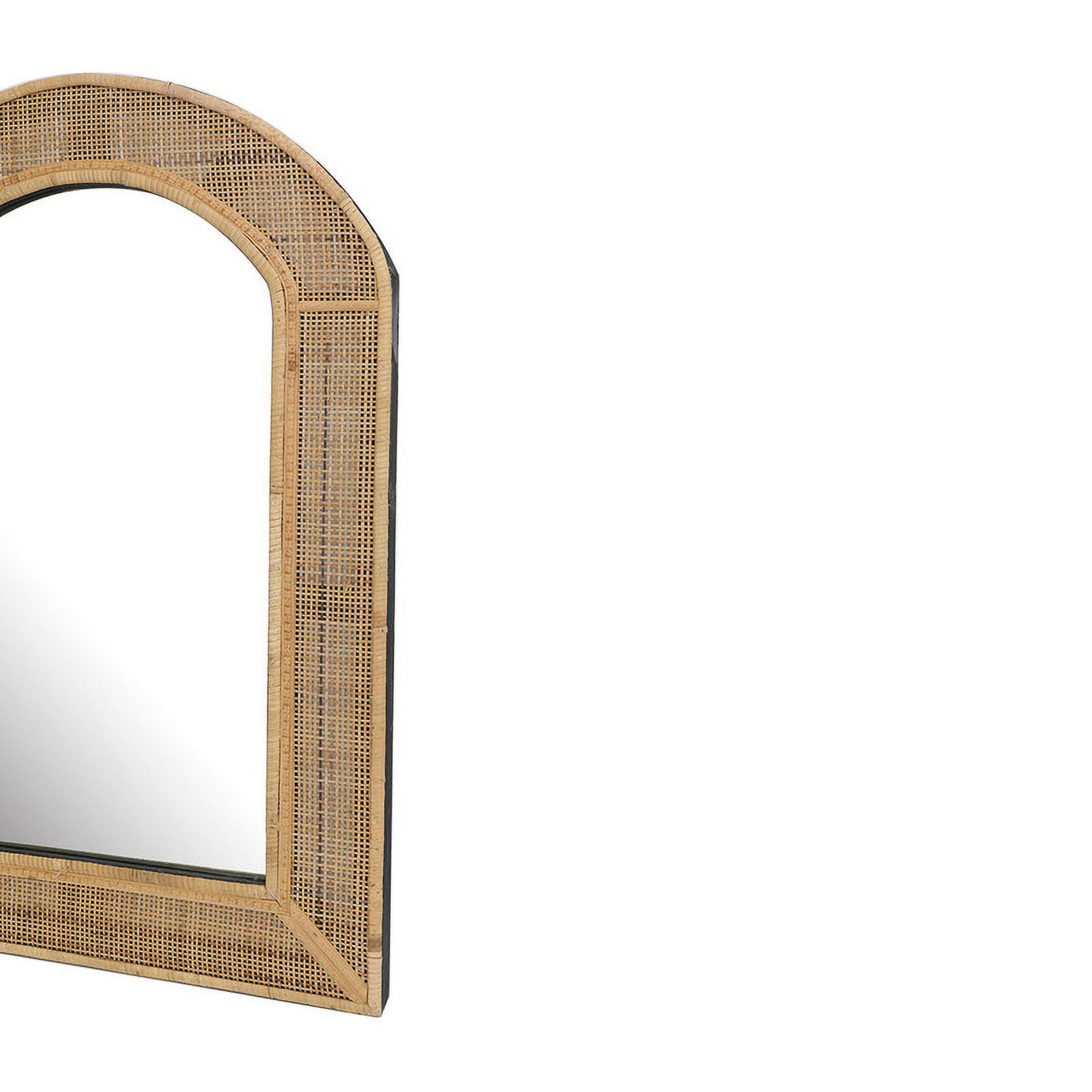 Delara Boho Arch Rattan Wall Mirror