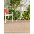 thumbnail image 3 of Unique Loom Outdoor Trellis Textured Collection Area Rug - Spatial (9' x 12' Rectangle Beige), 3 of 8