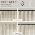 thumbnail image 3 of ASWZXCFGV Sage Green Linen Sheer Curtains 96 Inches Long Memory Shape Trained Pleated Curtain for Living Room with Hooks Rings Back Tab Pinch Pleat Drapes 96 Inch Length for Boho Bedroom, 3 of 8