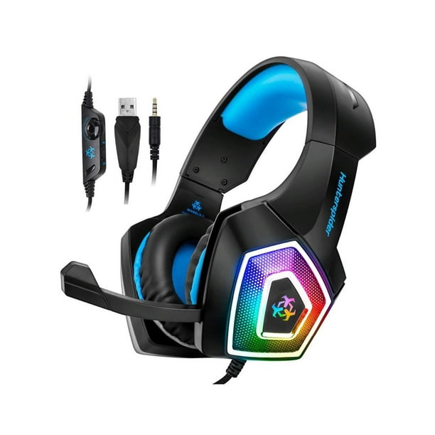 3.5mm USB Gaming Headset V1 LED Mic Casque Surround Sound ...