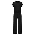 thumbnail image 4 of UYISJ Women Two Piece Outfits Crochet Sheer Knit Sweater Top Wide Leg Pants Lounge Matching Sets Sweatsuit Travel Clothes S, 4 of 7
