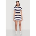 thumbnail image 3 of Womens Daisy Classic Fit Striped Cropped Polo Shirt, 3 of 5