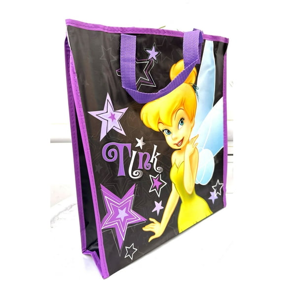 Disney Fairy Tinker Bell Tink Black Recyclable Reusable Shopping Tote