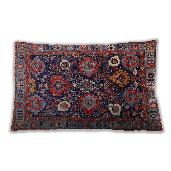 Ahgly Company Indoor Rectangular Mid-Century Modern Lumbar Throw Pillow, 13 inch by 19 inch