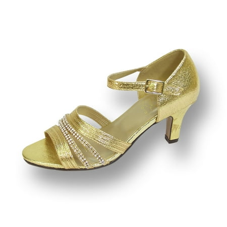 wide width gold wedding shoes