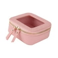 thumbnail image 4 of Pequeña bolsa de maquillaje para mujeres bolsas cosméticas portátiles con cremallera dorada Clear Teen Girl Regalo de moda Bag Multipropiors Travel Bag rosa, 4 of 10