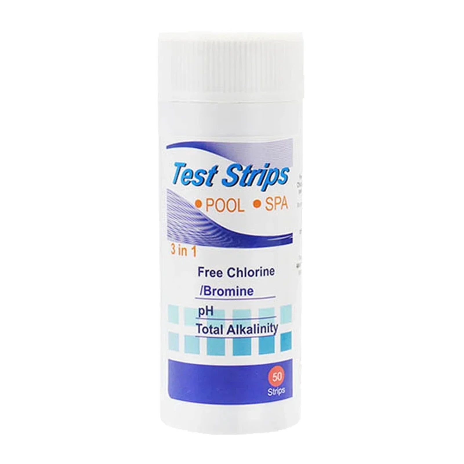 50pcs Chlorine/PH/Bromine Test Strips 3 In 1 Swimming Pool PH Test Paper Multipurpose Swimming Pool Water Tester Paper