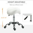 thumbnail image 4 of HOMCOM Height Adjustable Hydraulic Rolling Salon Stool Swivel Saddle Chair, 4 of 10