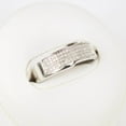 thumbnail image 3 of Lakshya Jewel LLC Round Cut CZ His & Her Trio Ring Set 14K White Gold Plated 2CT, 3 of 4