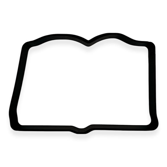 Open Book Cookie Cutter with Easy Push Design (4 inches)