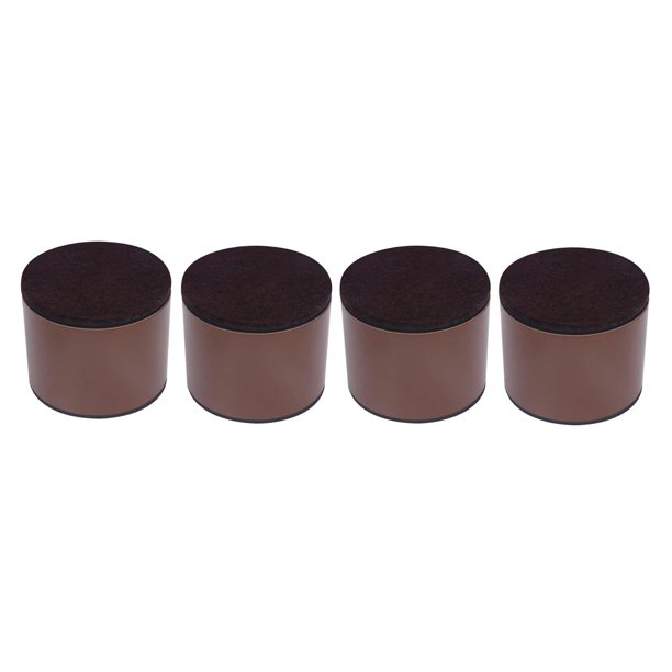 Elevadores de cama 4 Piezas Elevadores De Cama, Mesa, Sofá, Pies, Protector, Debajo De La Cama, Ahorro De Espacio, Marrón, 60x52mm Fanmusic Elevadores de cama