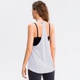 thumbnail image 1 of Women Workout Tank- Mesh Quick Dry Stretch Loose Running Exercise Gym Yoga Tops Athletic Shirts, 1 of 7