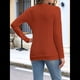 thumbnail image 5 of Camisas de Larga para Mujer, Túnicas, Blusas Holgadas, Elegantes, Cuello Redondo, Suéteres Básicos. Naranja XL, 5 of 10