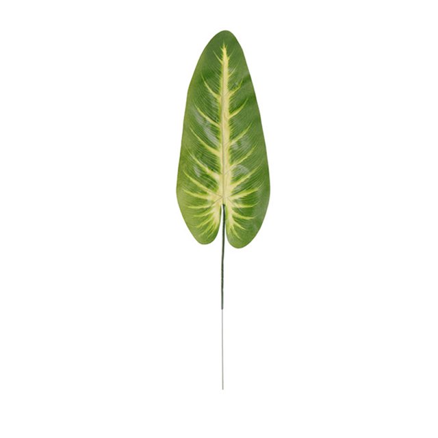 Yuarrent 20 bolsas de hermosos arreglos florales verdes con hojas de sandía simuladas: oreja de elefante pequeña Canna Indica simulada fácil Type3 NO3