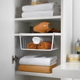thumbnail image 5 of Modern Home Cabinet Wire Hanging Basket Shelves - Space Saving Under Shelf Storage Organizer (10.25"), 5 of 7