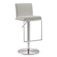 thumbnail image 1 of Tov Furniture Amalfi Light Grey Steel Adjustable Barstool, 1 of 9