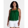 thumbnail image 2 of Time and Tru Women's Eyelet Embroidery Trim Tank Top, Sizes XS-XXXL, 2 of 6