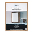 thumbnail image 3 of Mainstays Mirror Medicine Cabinet with Adjustable Shelves, Wood Grain, 3 of 7