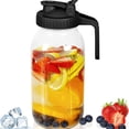thumbnail image 5 of 32 Oz Heavy Duty Glass Mason Jar, Iced Coffee Maker With Handle & Stainless Steel Filter, Cold Brew Coffee Maker, Heavy Duty Glass Airtight&Leak-Proof for Coffee, Iced Tea, Drinks - Gray, 5 of 10