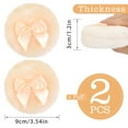 thumbnail image 3 of 2 Pcs Large Fluffy Powder Puff, 3.5 Inch Ultra Soft Washable Reusable Velour Face Body Powder Puff Loose Powder Puffs Wet Dry Makeup Tool (Beige), 3 of 8